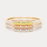 BUDHAGIRL Three Queens All Weather Bangles In Clear Crystal - Infinity Raine