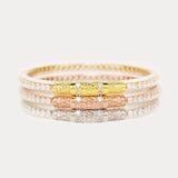 BUDHAGIRL Three Queens All Weather Bangles In Clear Crystal - Infinity Raine
