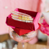 BUDHAGIRL Three Queens All Weather Bangles In Clear Crystal - Infinity Raine