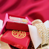 BUDHAGIRL Three Queens All Weather Bangles In Clear Crystal - Infinity Raine