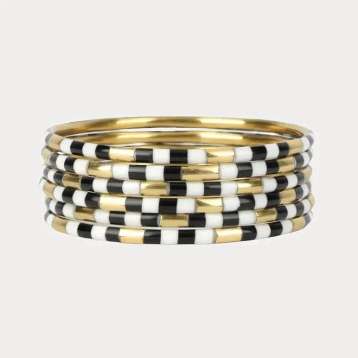 BuDhaGirl Veda Bangles In Black - Infinity Raine