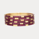 BuDhaGirl Veda Bangles In Maroon - Infinity Raine