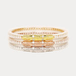 BUDHAGIRL Three Queens All Weather Bangles In Clear Crystal - Infinity Raine