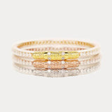 BUDHAGIRL Three Queens All Weather Bangles In Clear Crystal - Infinity Raine