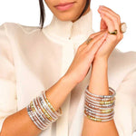 BUDHAGIRL Three Queens All Weather Bangles In Clear Crystal - Infinity Raine
