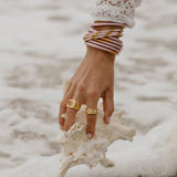 BuDhaGirl Veda Bangles In Ice Rose - Infinity Raine