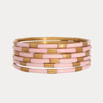 BuDhaGirl Veda Bangles In Ice Rose - Infinity Raine