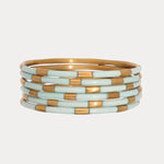 BuDhaGirl Veda Bangles In Mint Veda - Infinity Raine