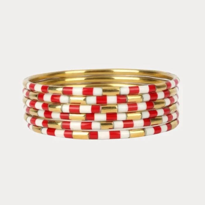 BuDhaGirl Veda Bangles In Red - Infinity Raine