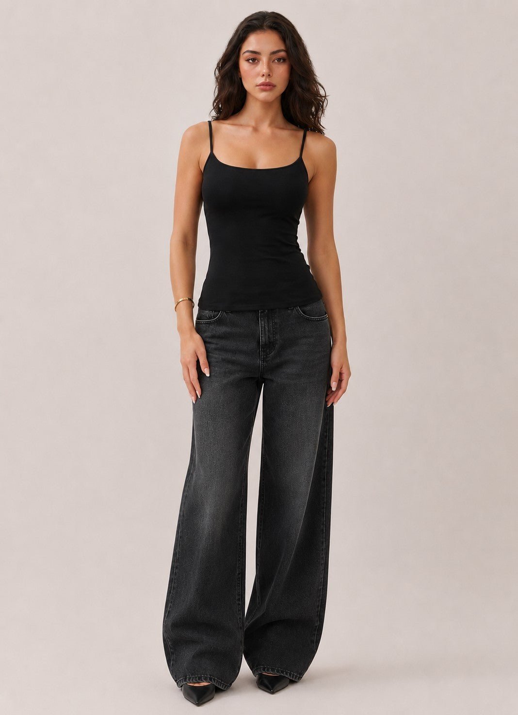 Built-in Bra Cami In Black - Infinity Raine