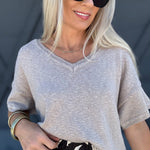 Lucy Mae Top In Taupe - Infinity Raine
