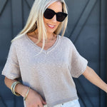 Lucy Mae Top In Taupe - Infinity Raine