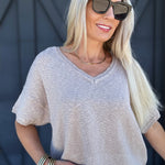 Lucy Mae Top In Taupe - Infinity Raine