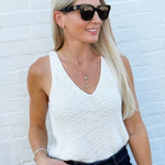 By Together Tops - Tanks Amai Sweater Tank In Cream