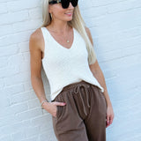 By Together Tops - Tanks Amai Sweater Tank In Cream