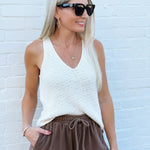 By Together Tops - Tanks Amai Sweater Tank In Cream