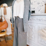 Wide Leg Cargo Utility Trousers In Smoky Olive - Infinity Raine