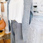 Wide Leg Cargo Utility Trousers In Smoky Olive - Infinity Raine