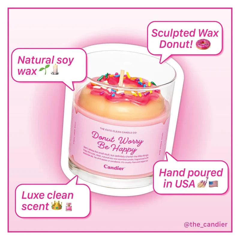Donut Worry Be Happy Candle - Infinity Raine