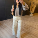Carter Waffle Polo Sweater Knit Top In Taupe - Infinity Raine