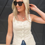 Celine Top In Natural - Infinity Raine