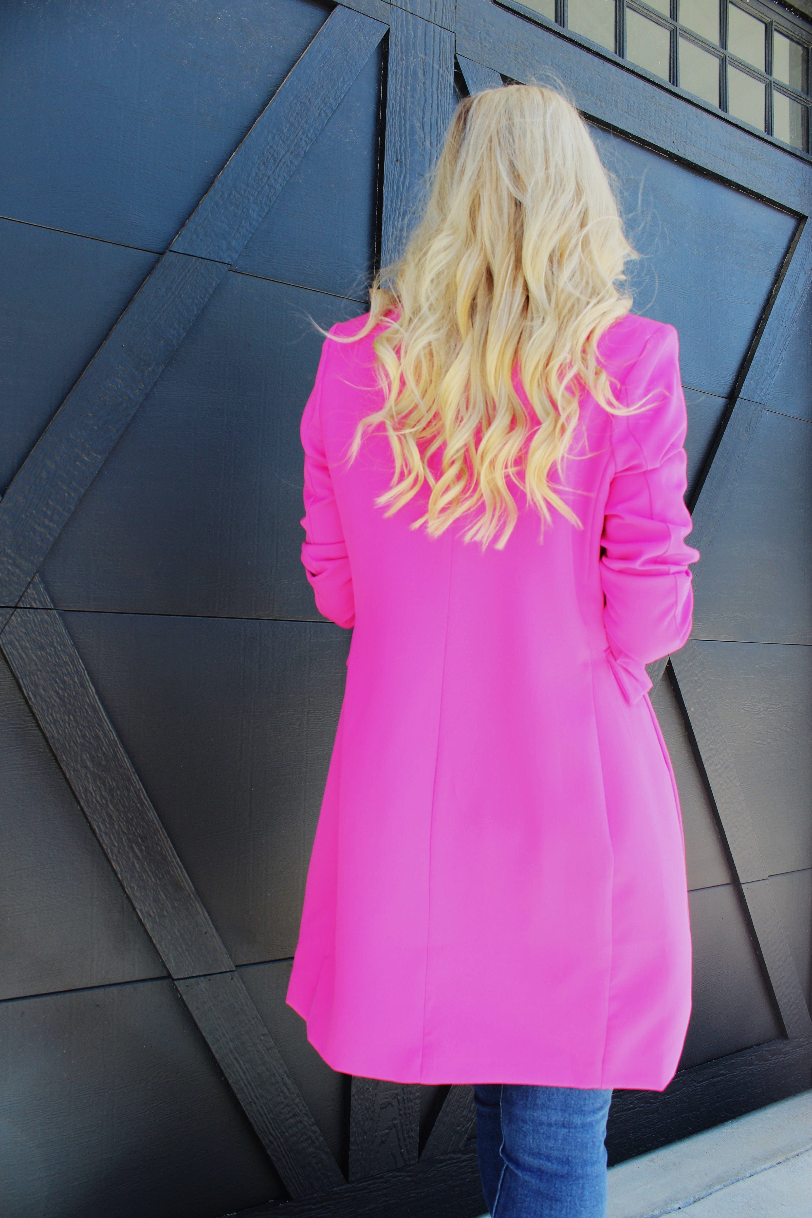 Strictly Business Trench Coat-Pink - Infinity Raine