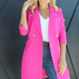 Strictly Business Trench Coat-Pink - Infinity Raine