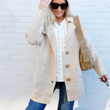 Chenille Soft Braid Crochet Knit Sweater In Ivory - Infinity Raine