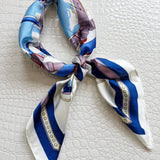 Chic Accent Scarf -Blue Buckle - Infinity Raine