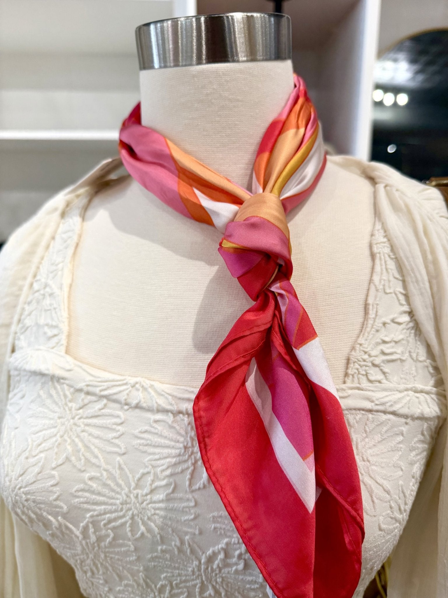 Chic Accent Scarf - Bold Tropical Abstract - Infinity Raine