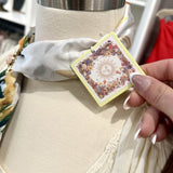 Chic Accent Scarf- Face Of The Sun With Sun Brooch - Infinity Raine