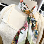 Chic Accent Scarf- Face Of The Sun With Sun Brooch - Infinity Raine