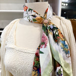 Chic Accent Scarf- Face Of The Sun With Sun Brooch - Infinity Raine
