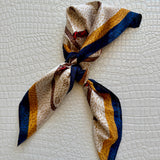 Chic Accent Scarf In Navy - Infinity Raine