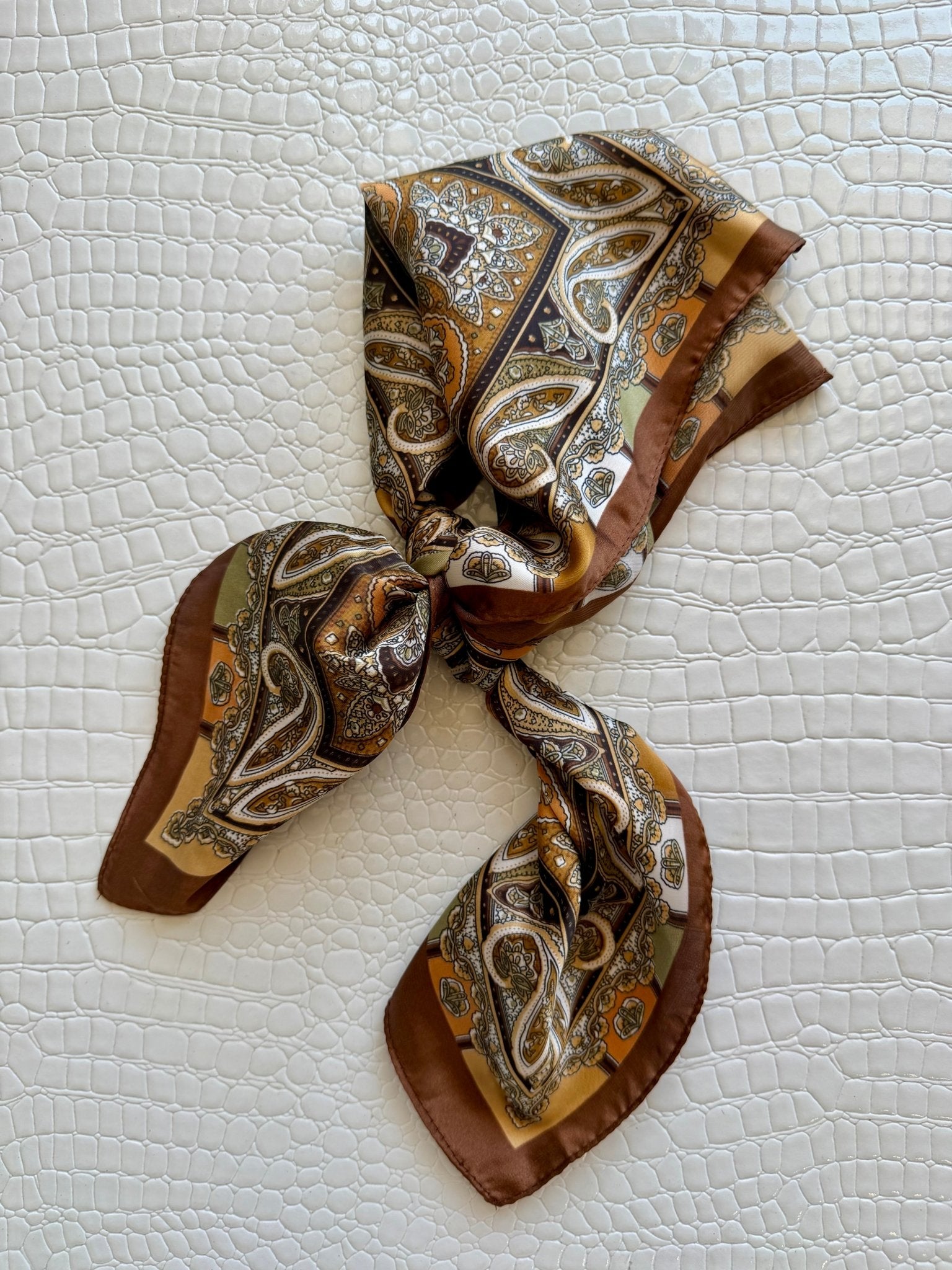 Chic Accent Scarf In Cocoa - Infinity Raine