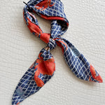Chic Accent Scarf -Navy Crab - Infinity Raine