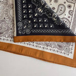 Chic Accent Scarf- Patterned Print In Blue - Infinity Raine