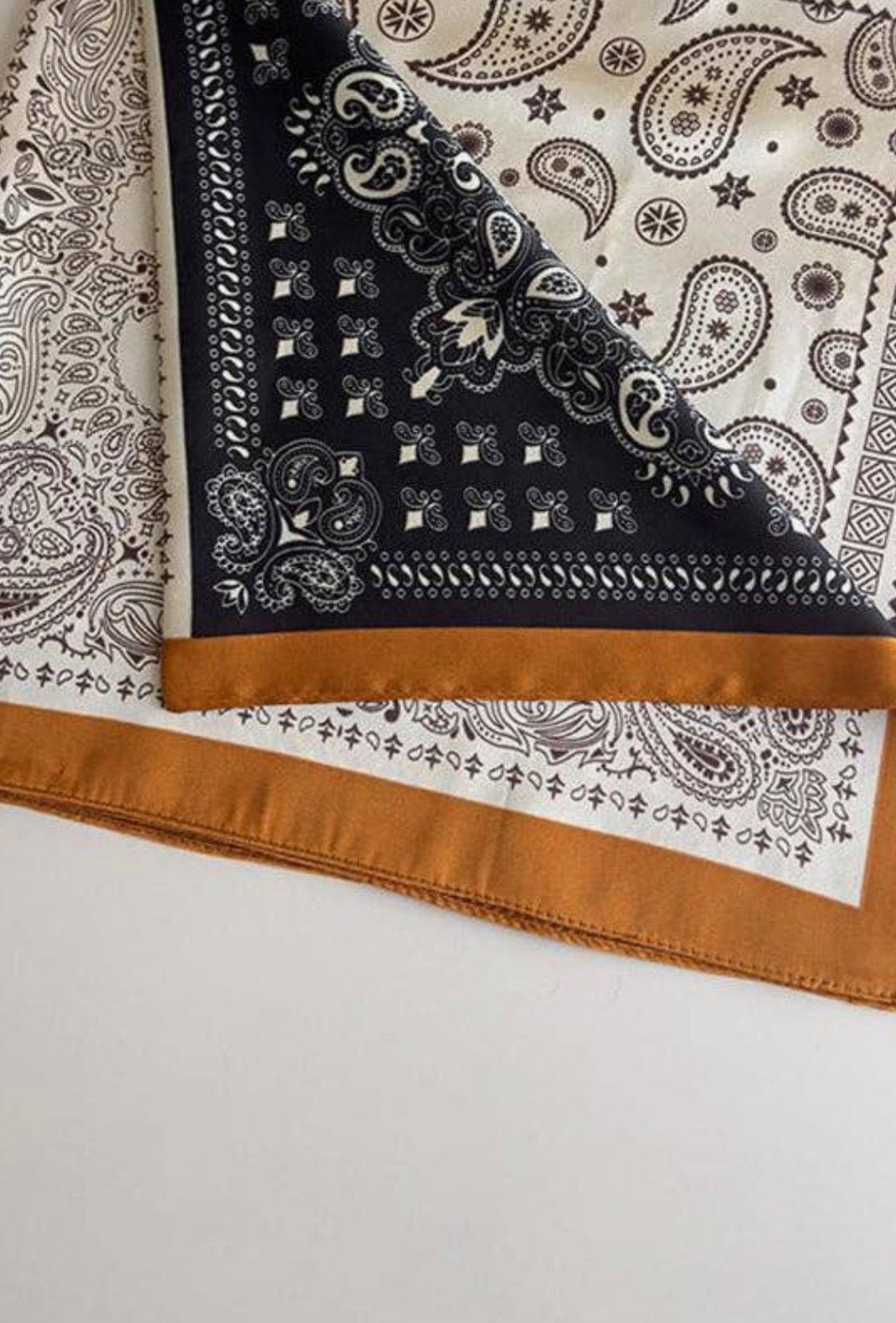 Chic Accent Scarf- Patterned Print In Blue - Infinity Raine