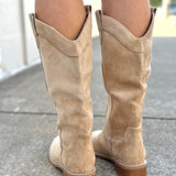Chinese Laundry Merida Suede Boots In Camel - Infinity Raine