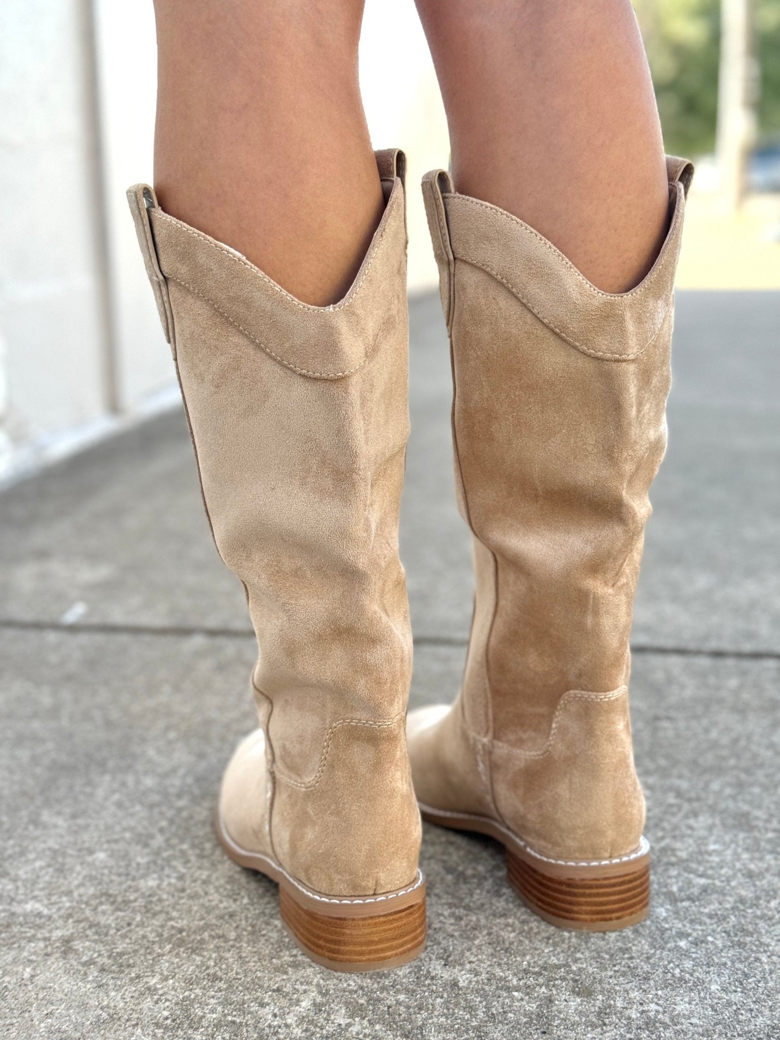 Chinese Laundry Merida Suede Boots In Camel - Infinity Raine