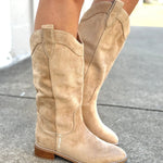 Chinese Laundry Merida Suede Boots In Camel - Infinity Raine