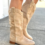 Chinese Laundry Merida Suede Boots In Camel - Infinity Raine