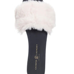 Chinese Laundry Madonna Fanta Fur Slides-Beige - Infinity Raine