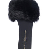 Chinese Laundry Madonna Fanta Fur Slides-Black - Infinity Raine
