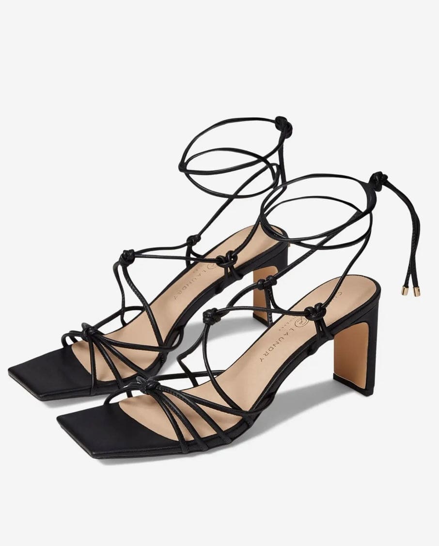 Chinese Laundry Yita Smooth Strappy Heels-Black - Infinity Raine