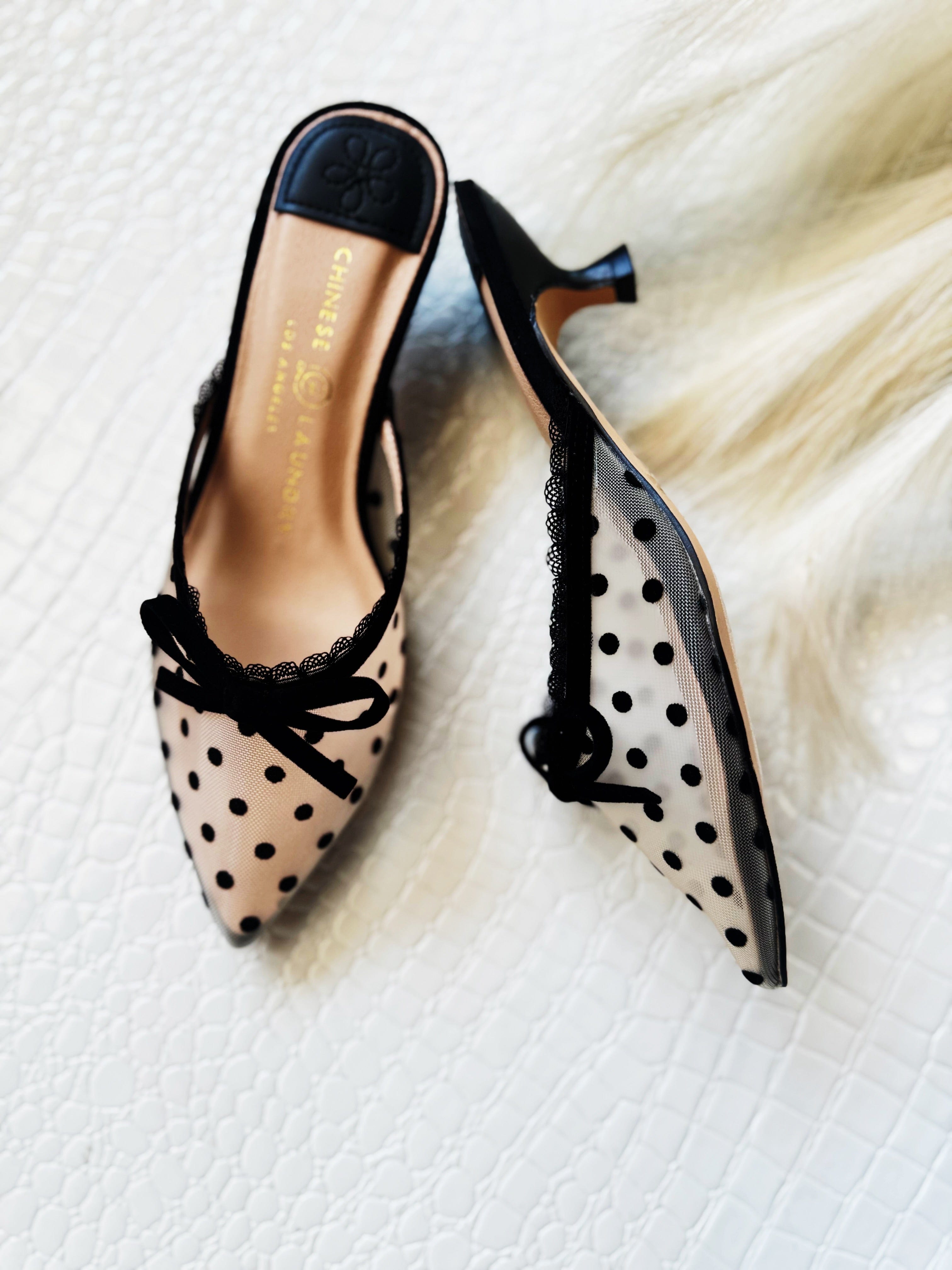 Chinese Laundry Shoes - Heels & Wedges Chinese Laundry Mel Dot Kitten Heel In Black