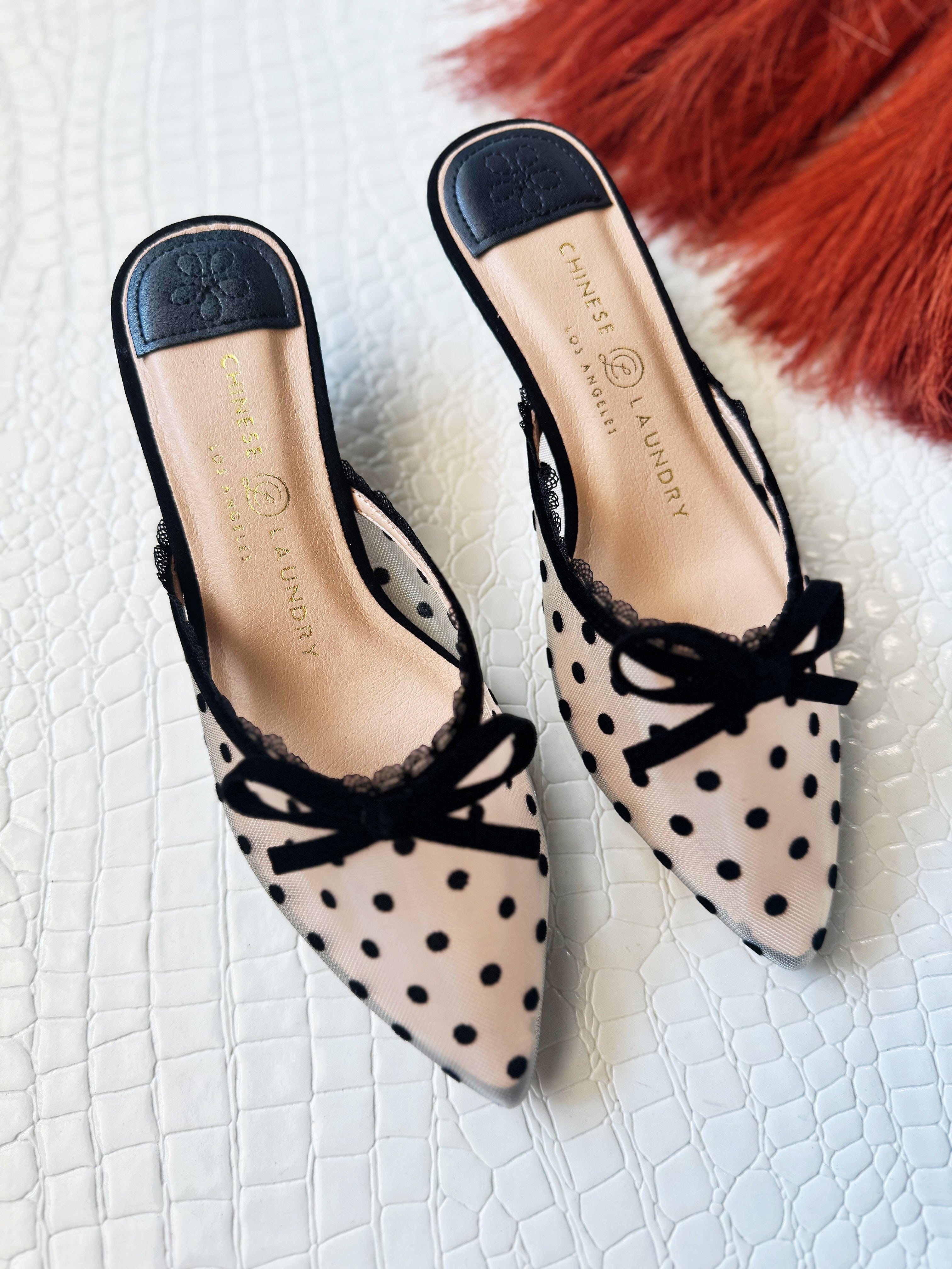 Chinese Laundry Shoes - Heels & Wedges Chinese Laundry Mel Dot Kitten Heel In Black