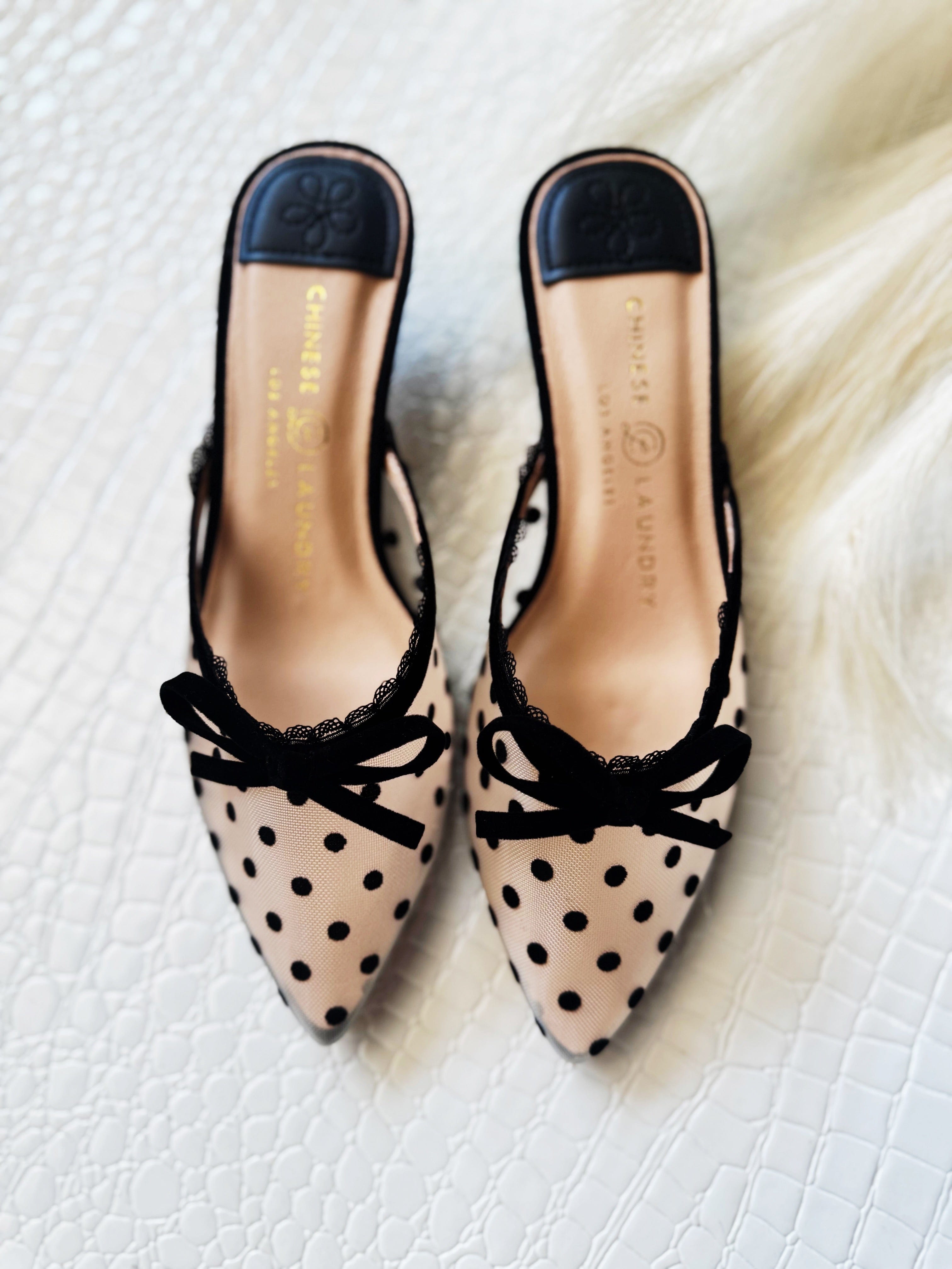 Chinese Laundry Shoes - Heels & Wedges Chinese Laundry Mel Dot Kitten Heel In Black