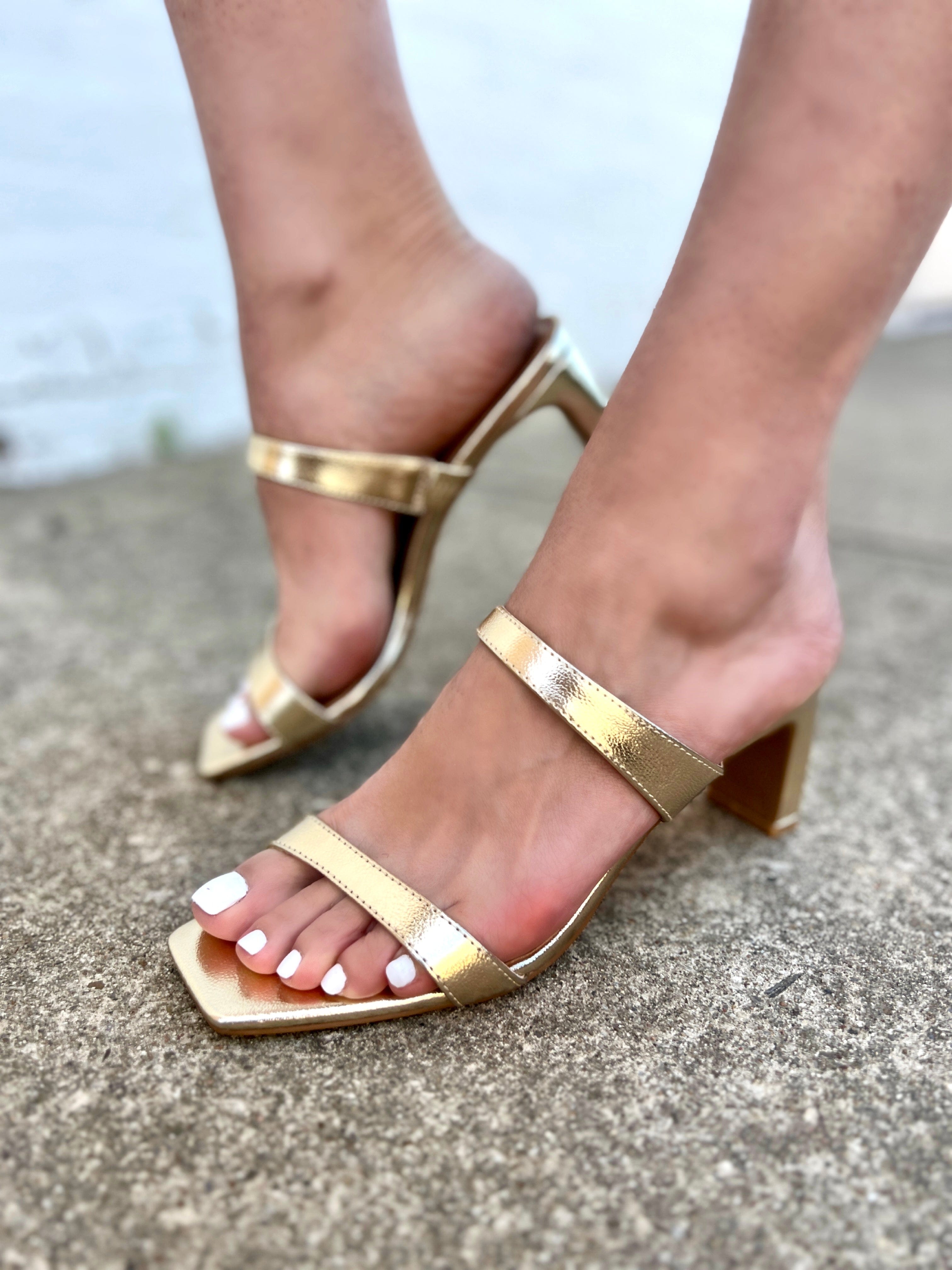 Chinese Laundry Yanti Heels-Gold - Infinity Raine