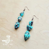 Chunky Beaded Turquoise Stone Earrings - Infinity Raine